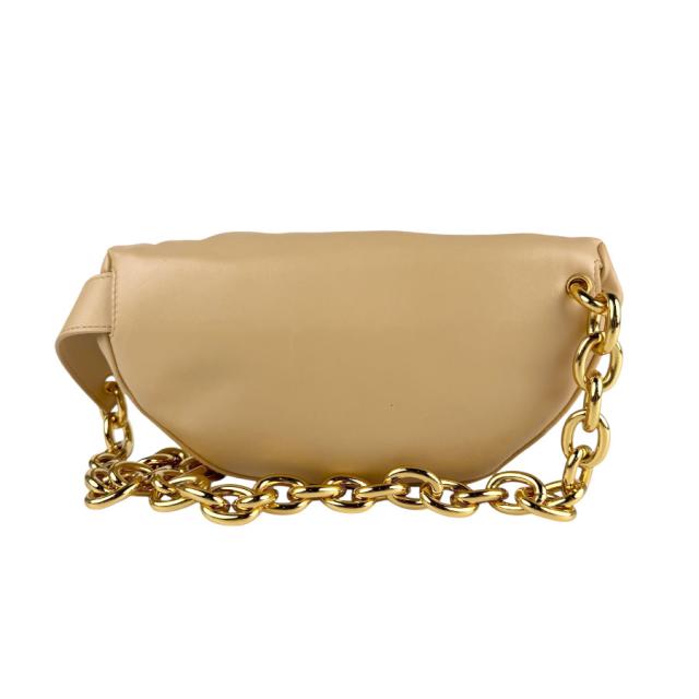 BOTTEGAVENETA ボッテガヴェネタ ザ チェーン ポーチ ボディバッグ ベージュ/ゴールド 14059 ユニセックス【中古】 z6325 BOTTEGAVENETA ボッテガヴェネタ ザ チェーン ポーチ ボディバッグ