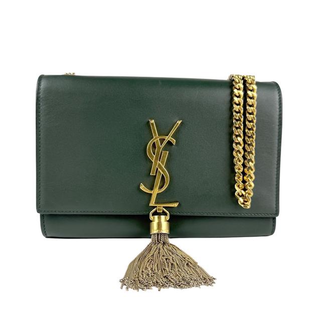 SAINT LAURENT サンローラン 474366 ショルダーバッグ ダークグリーン 14065 レディース【中古】 z6406