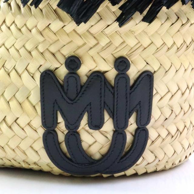 MIUMIU ミュウミュウ 5BG209 ハンドバッグ カゴバッグ ナチュラル×ブラック 14054 レディース【中古】 r10726g MIUMIU ミュウミュウ 5BG209 ハンドバッグ カゴバッグ ナチュラル