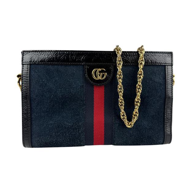 GUCCI グッチ オフィディア 503877 ショルダーバッグ ネイビー×ブラック 14066 レディース【中古】 z6428