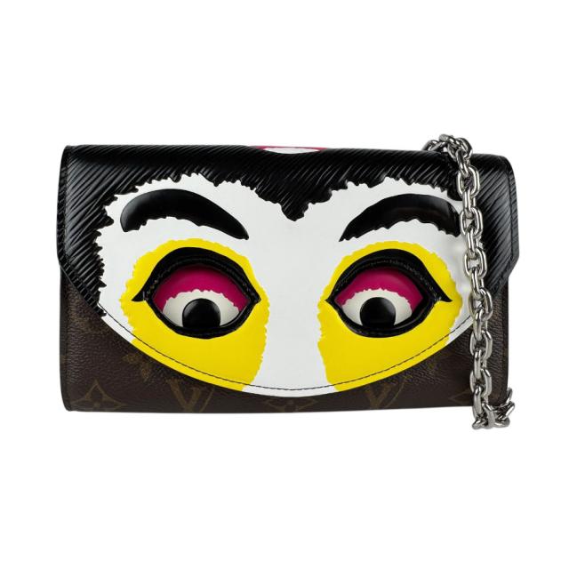 LOUIS VUITTON ルイ ヴィトン LV x 山本寛斎 M67256 ショルダーバッグ チェーンウォレット ブラウン/マルチカラー 14057 レディース【中古】 z6435