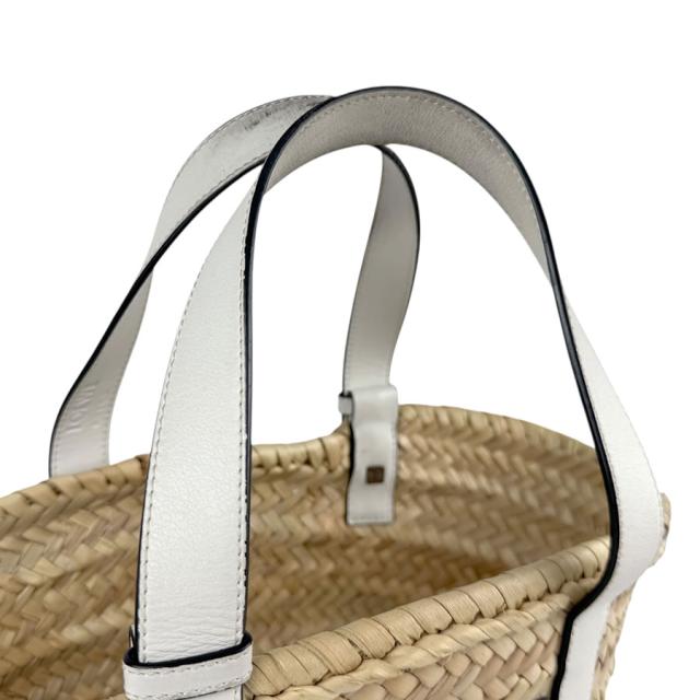 LOEWE かごバッグ ホワイト LOEWE かごバッグ ナチュラル/ホワイト M