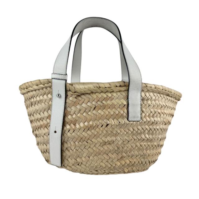 LOEWE ロエベ バスケット スモール ハンドバッグ カゴバッグ ホワイト