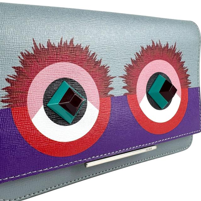 FENDI フェンディ 8M0346-88E チェーンウォレット ライトグレー系