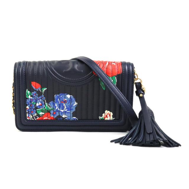 Tory Burch トリーバーチ  チェーンウォレット ネイビー 14066 レディース【中古】 56286a