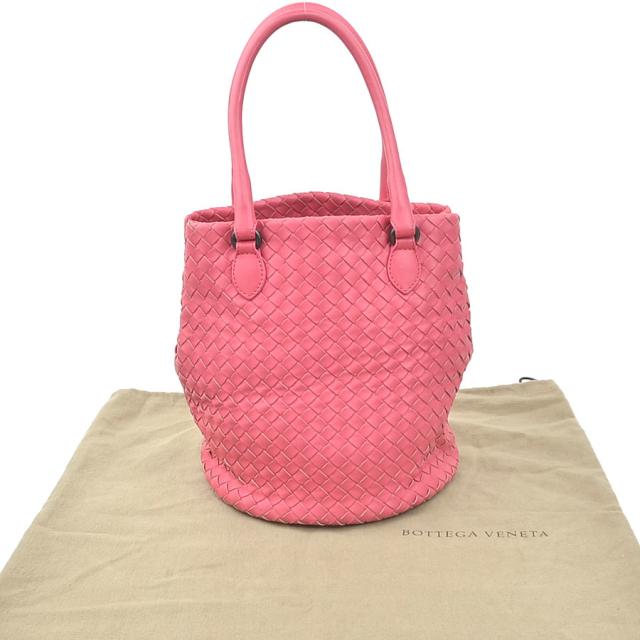 BOTTEGAVENETA ボッテガヴェネタ イントレチャート ハンドバッグ ピンク 14061 レディース【中古】 e60792k BOTTEGAVENETA ボッテガヴェネタ イントレチャート ハンドバッグ