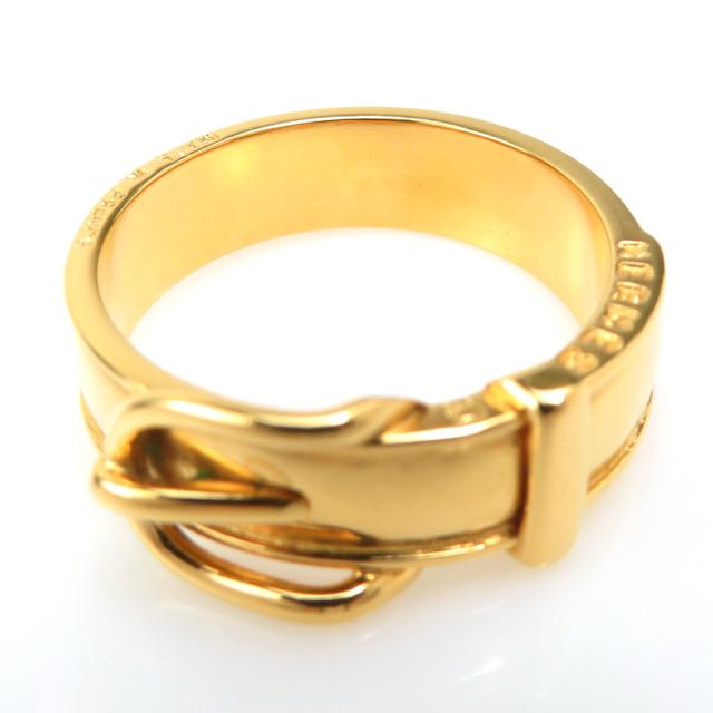 HERMES エルメス ベルトモチーフ スカーフリング ゴールド 14068