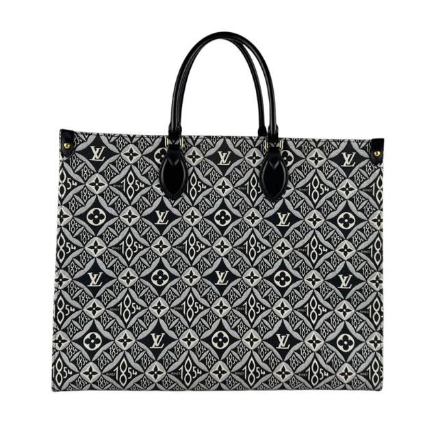 LOUIS VUITTON ルイ ヴィトン オンザゴーGM モノグラム ジャガード M57207 ショルダーバッグ ハンドバッグ ブラック系 14054 ユニセックス【中古】 z6526