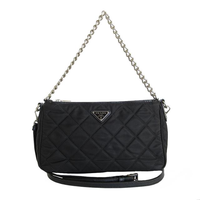 PRADA プラダ ハンドバッグ 斜め掛けショルダーバッグ ブラック 14054 レディース【中古】 s0679k