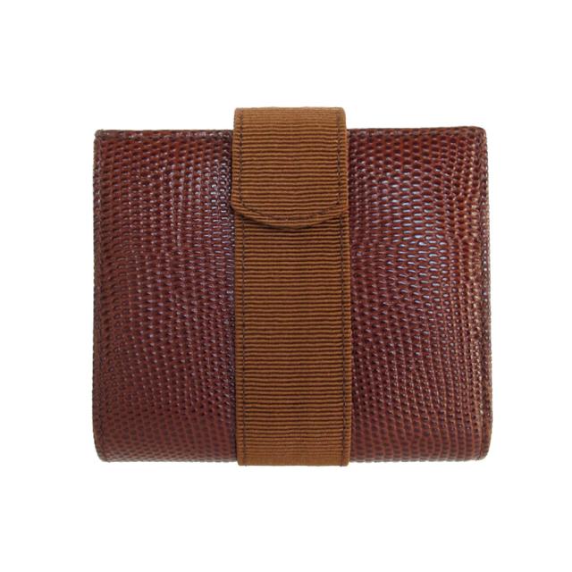 Salvatore Ferragamo サルヴァトーレフェラガモ ヴァラ 二つ折り財布 ブラウン 14057 レディース【中古】 s0685j