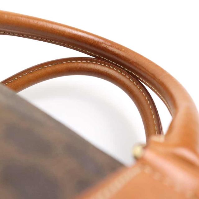 CELINE セリーヌ マカダム ハンドバッグ ブラウン 14057 レディース