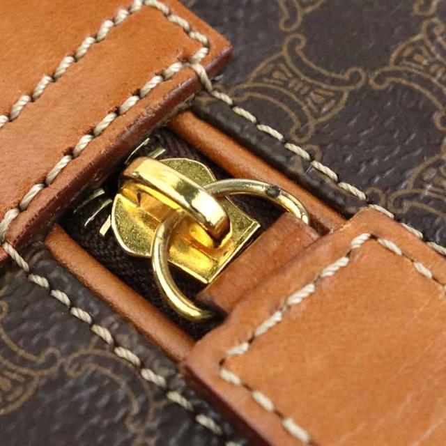 CELINE セリーヌ マカダム ハンドバッグ ブラウン 14057 レディース