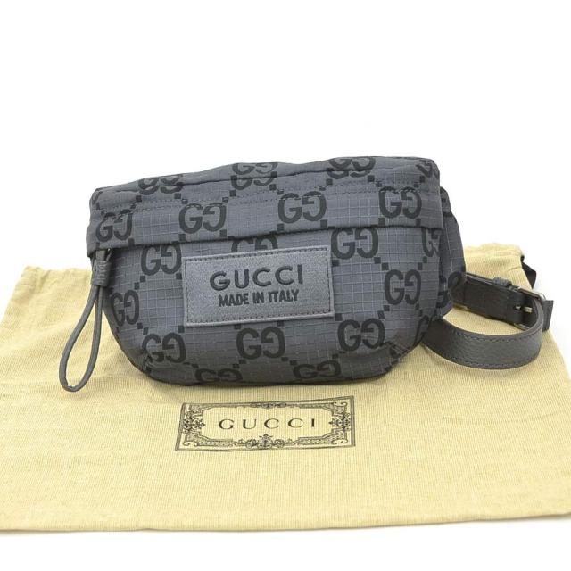 GUCCI グッチ 767934 ボディバッグ ベルトバッグ グレー/ブラック