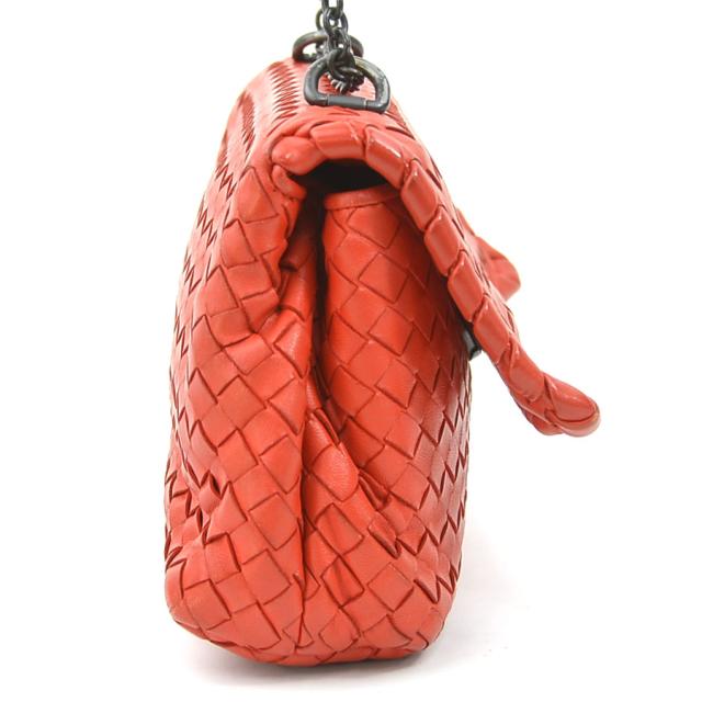BOTTEGAVENETA ボッテガヴェネタ イントレチャート ショルダーバッグ レッド 14060 レディース【中古】 r10742a BOTTEGAVENETA ボッテガヴェネタ イントレチャート ショルダーバッグ