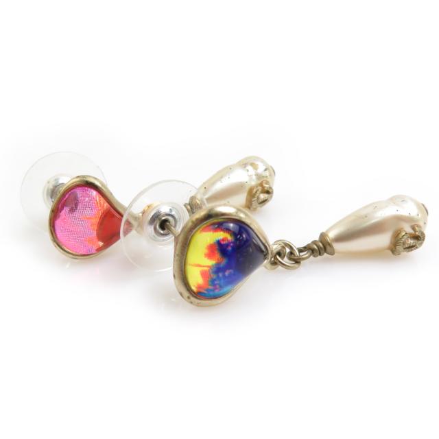 CHANEL シャネル ココマーク ピアス ゴールド/ホワイト/マルチカラー