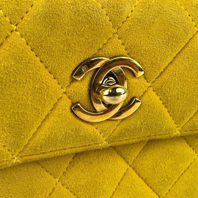 CHANEL シャネル ショルダーバッグ イエロー 14063 レディース【中古