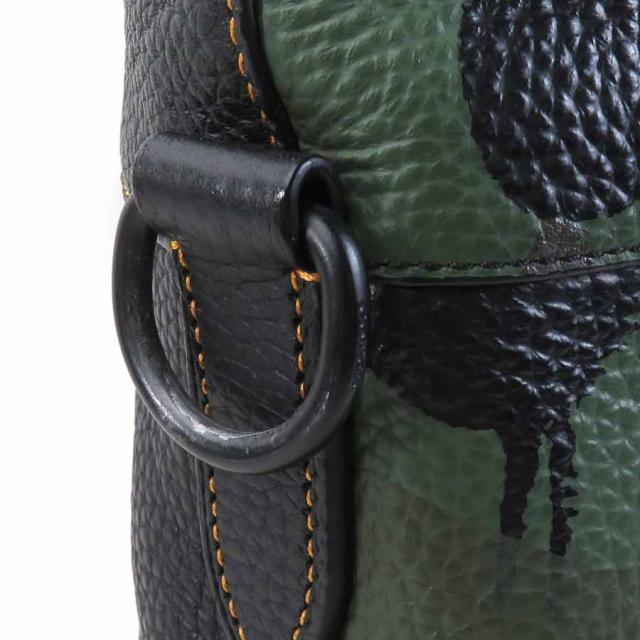 COACH コーチ ハンドバッグ ショルダーバッグ ブラック×グリーン 14054 メンズ【中古】 h31501n COACH コーチ ハンドバッグ ショルダーバッグ ブラック×グリーン 14054