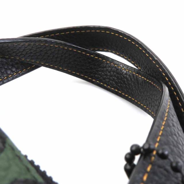 COACH コーチ ハンドバッグ ショルダーバッグ ブラック×グリーン 14054