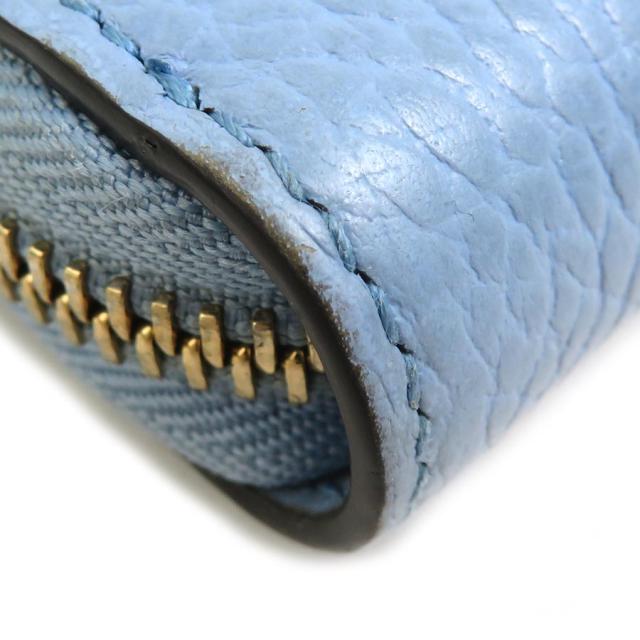 GUCCI グッチ 449347 ラウンドファスナー長財布 ライトブルー 14067