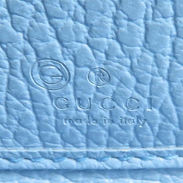 GUCCI グッチ 449347 ラウンドファスナー長財布 ライトブルー 14067