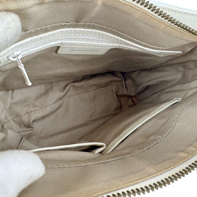 BURBERRY バーバリー ハンドバッグ ホワイト×ベージュ 14056