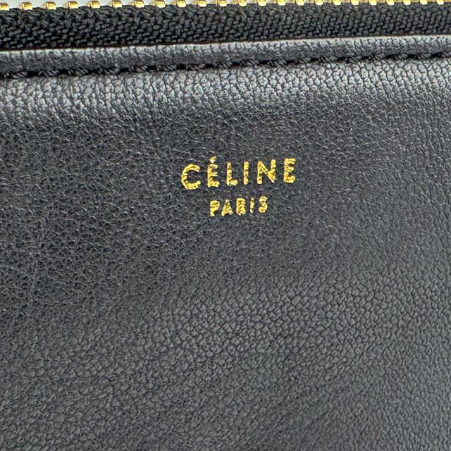 CELINE セリーヌ トリオ ラージ ショルダーバッグ ブラック 14054