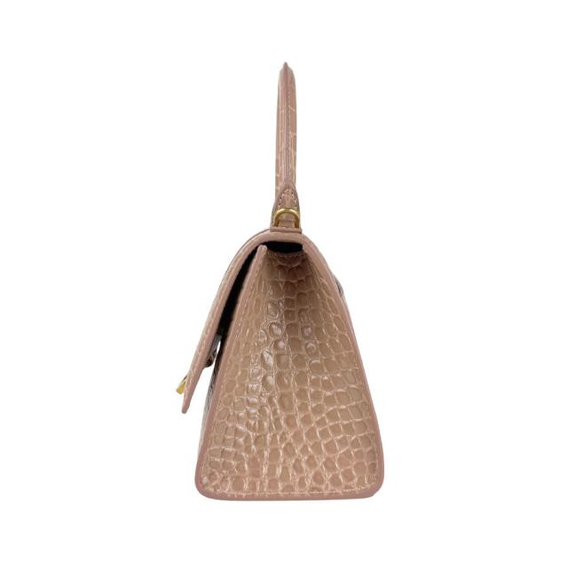 最終値下　バレンシアガ　ベージュ　バッグ　アワーグラス　スモール　クロコ バレンシアガのバッグ「アワーグラス」のベージュ色は、茶系コーデなん