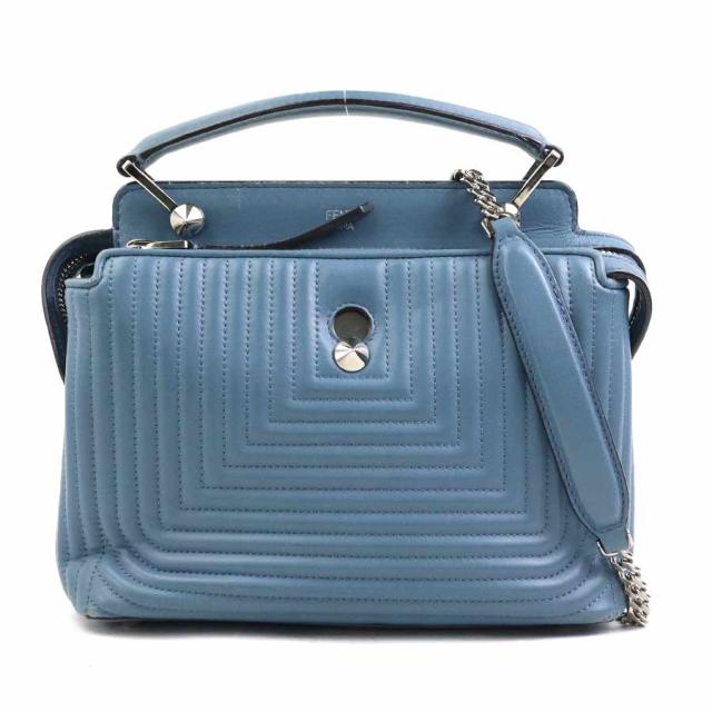 FENDI フェンディ ドットコム 8BN299-18F ショルダーバッグ ブルー 14067 レディース【中古】 56333a