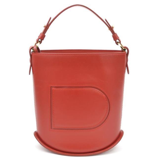 DELVAUX デルヴォー パン ミニ バケット ハンドバッグ レッド 14060 レディース【中古】 90181a
