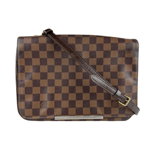 LOUIS VUITTON ルイ ヴィトン ホクストンGM ダミエ N41253 斜め掛けショルダーバッグ ブラウン 14057 レディース【中古】 z6905