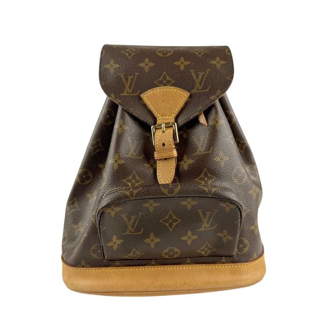 LOUIS VUITTON ルイ ヴィトン モンスリ MM モノグラム M51136 リュック ブラウン 14057 レディース【中古】 z6951