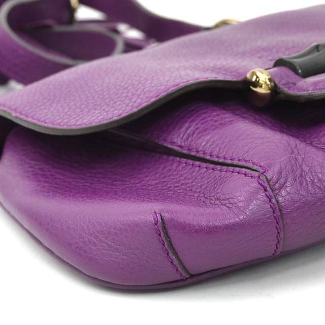 GUCCI グッチ バンブー 347101 ショルダーバッグ パープル 14064