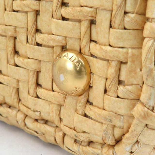 PRADA プラダ ハンドバッグ ショルダーバッグ かごバッグ ベージュ