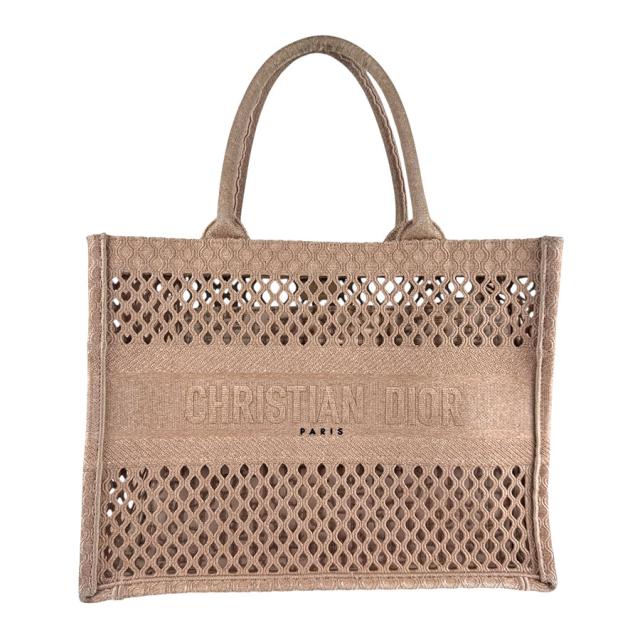 Christian Dior クリスチャンディオール ブックトート ハンドバッグ ピンクブラウン 14061 レディース【中古】 z6992