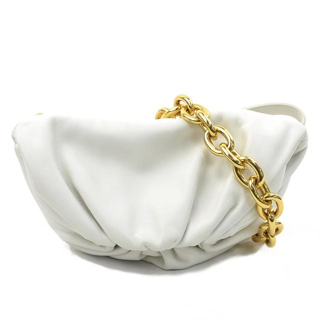 BOTTEGAVENETA ボッテガヴェネタ ザ チェーンポーチ ミニ ショルダーバッグ ホワイト 14056 レディース【中古】 h31555a