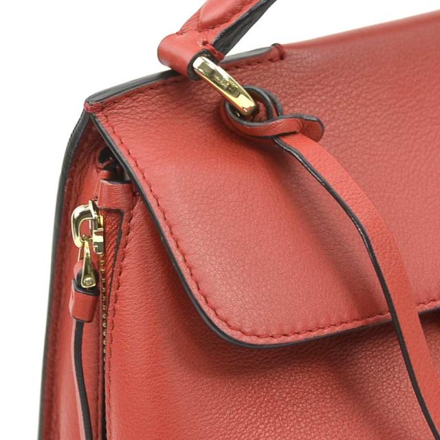 Salvatore Ferragamo サルヴァトーレフェラガモ ガンチーニ ハンドバッグ ショルダーバッグ レッド×アイボリー 14060 レディース【中古】 h31556a Salvatore Ferragamo サルヴァトーレフェラガモ ガンチーニ