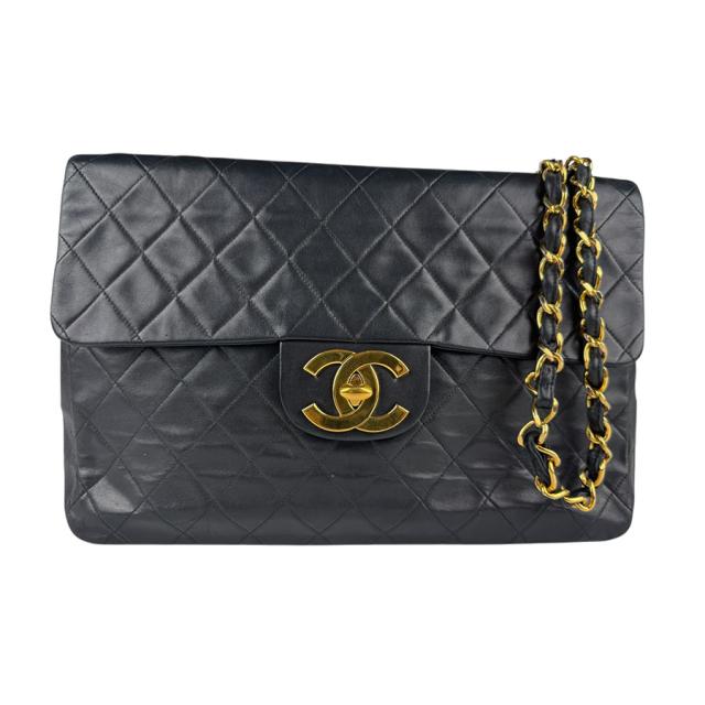 CHANEL シャネル デカマトラッセ ショルダーバッグ ブラック/ゴールド 14054 レディース【中古】 z6962