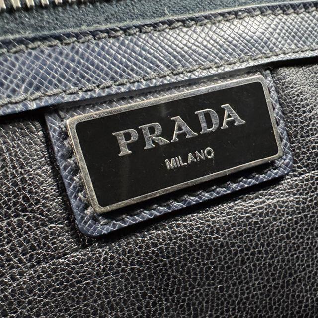 PRADA プラダ セカンドバッグ ネイビー 14066 メンズ【中古】 z7050