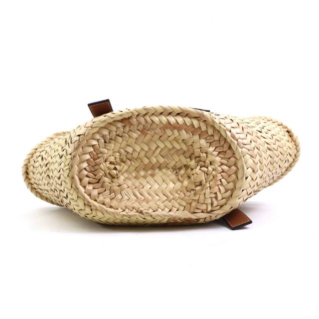 LOEWE ロエベ バスケット スモール ハンドバッグ カゴバッグ タン