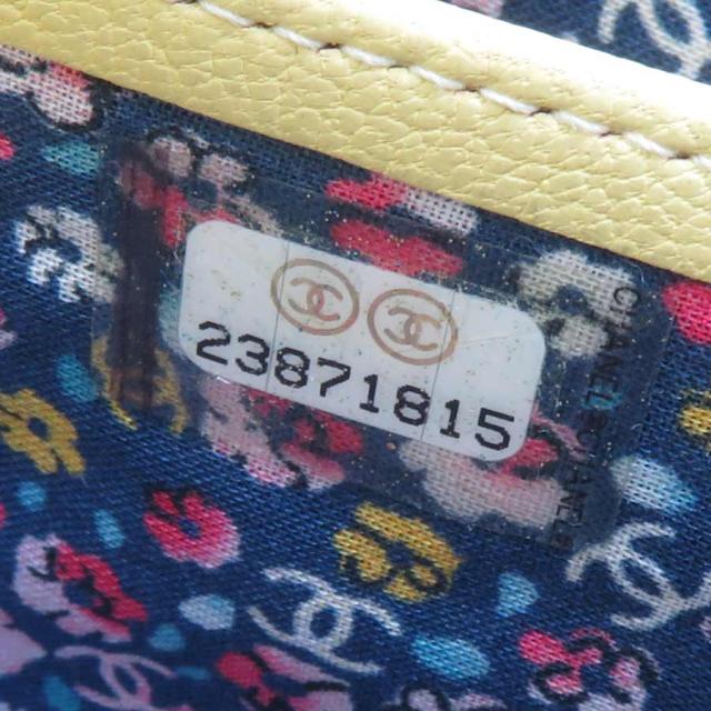 CHANEL シャネル ラウンドファスナー長財布 イエロー 14063 レディース