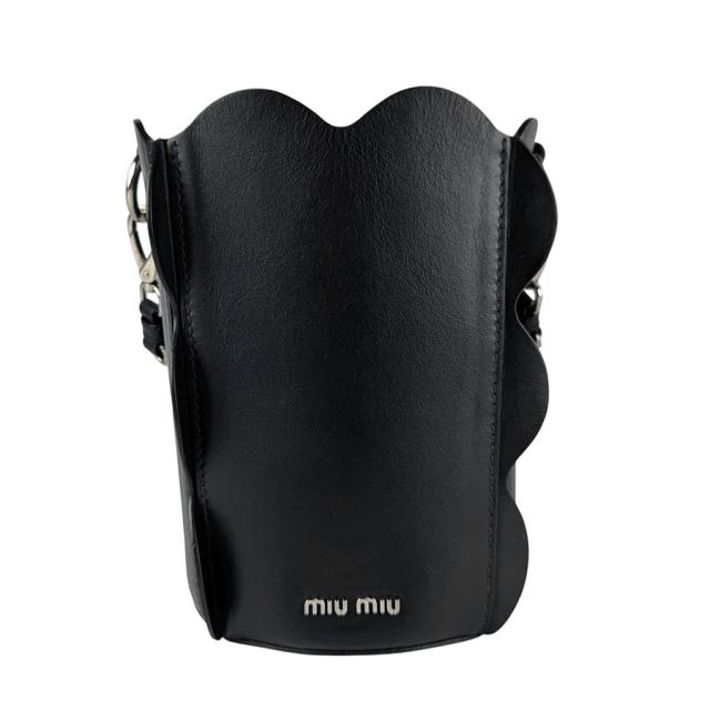 MIUMIU ミュウミュウ ショルダーバッグ ハンドバッグ ブラック 14054 レディース【中古】 z7094