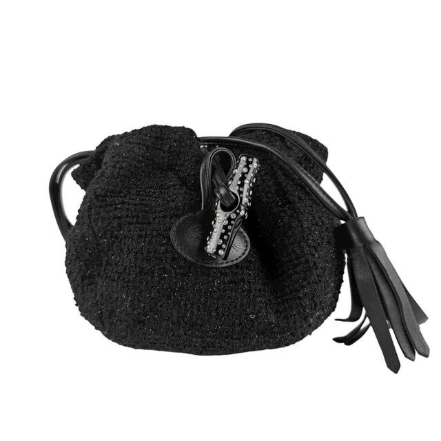 Longchamp ロンシャン ショルダーバッグ ブラック 14054 レディース【中古】 z7095