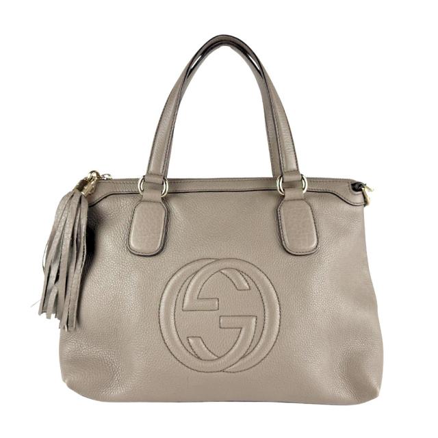 GUCCI グッチ Soho 308362 ハンドバッグ グレージュ 14055 レディース【中古】 z7097