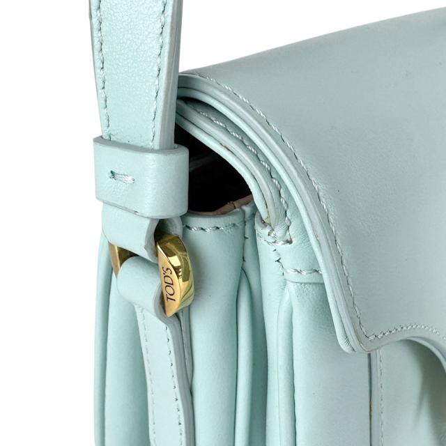 TOD’S トッズ Tタイムレス ショルダーバッグ ライトブルー 14067 レディース【中古】 z7144 TOD'S トッズ Tタイムレス ショルダーバッグ ライトブルー 14067