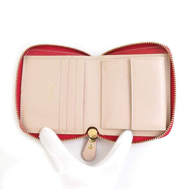 Salvatore Ferragamo サルヴァトーレフェラガモ ガンチーニ 二つ折り財布 レッド 14060 レディース【中古】 r10831a Salvatore Ferragamo サルヴァトーレフェラガモ ガンチーニ 二つ折り
