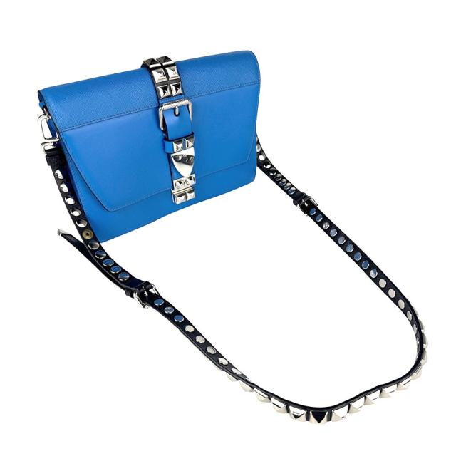 PRADA プラダ 1BD120 ショルダーバッグ クラッチバッグ ブルー