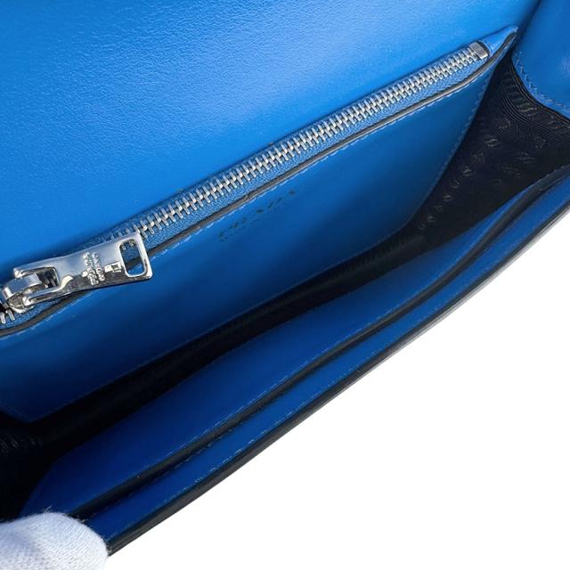 PRADA プラダ 1BD120 ショルダーバッグ クラッチバッグ ブルー×ブラック 14067 レディース【中古】 z7112 PRADA プラダ 1BD120 ショルダーバッグ クラッチバッグ ブルー