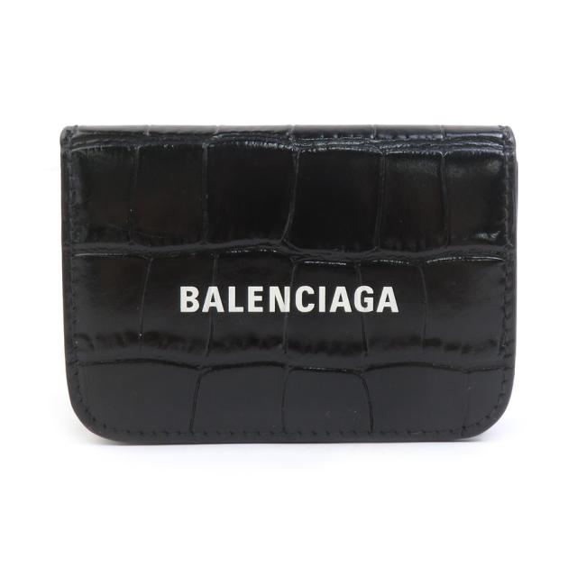 BALENCIAGA バレンシアガ 三つ折り財布 ブラック 14054 ユニセックス【中古】 h31624k