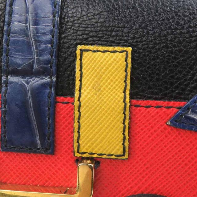 PRADA プラダ ショルダーバッグ ブラック/マルチカラー 14054 レディース【中古】 e60995a PRADA プラダ ショルダーバッグ ブラック/マルチカラー 14054