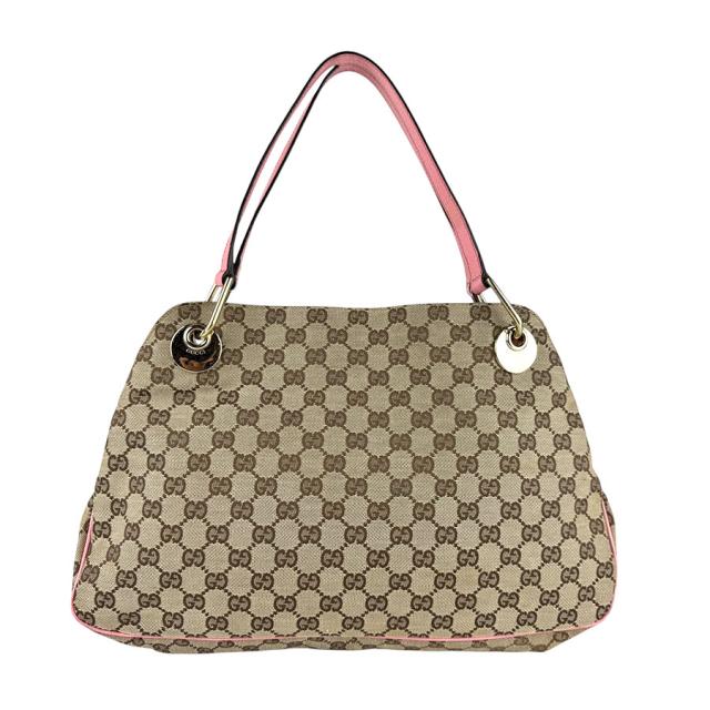 GUCCI グッチ 121023 ショルダーバッグ ベージュブラウン/ピンク 14057 レディース【中古】 z7271 GUCCI グッチ 121023 ショルダーバッグ ベージュブラウン/ピンク 14057